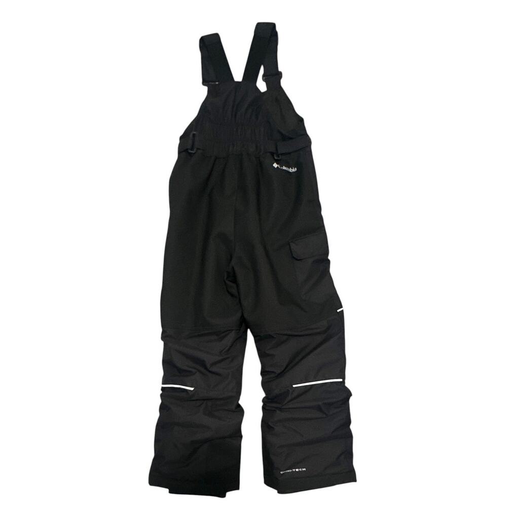 Columbia Snow Bib Overalls Unisex Kids S (8) Black Omni-Tech Outgrown Insulated